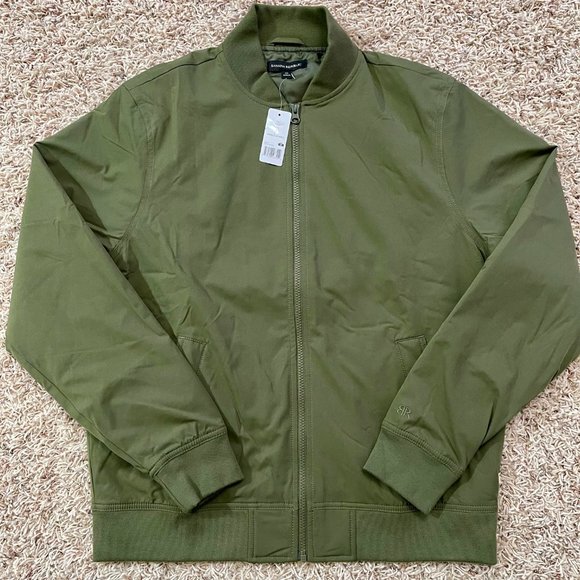 NEW Banana Republic Men’s Bomber Jacket Green, Size M (New) - Picture 2 of 14